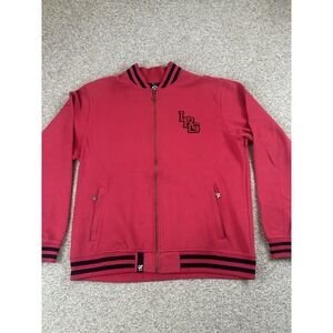 LRG Full Zip Fleece Jacket Men's Size 2XL Red/Black Hip Hop Baggy Streetwear